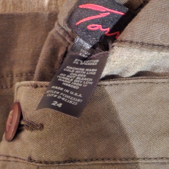 Torrid Army Green Bootcut Trousers, Size 24 - Picture 2 of 2